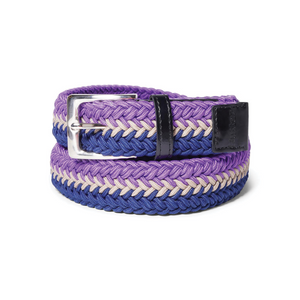 BUTTER GOODS BRADIED BELT NAVY/KHAKI/PURPLE