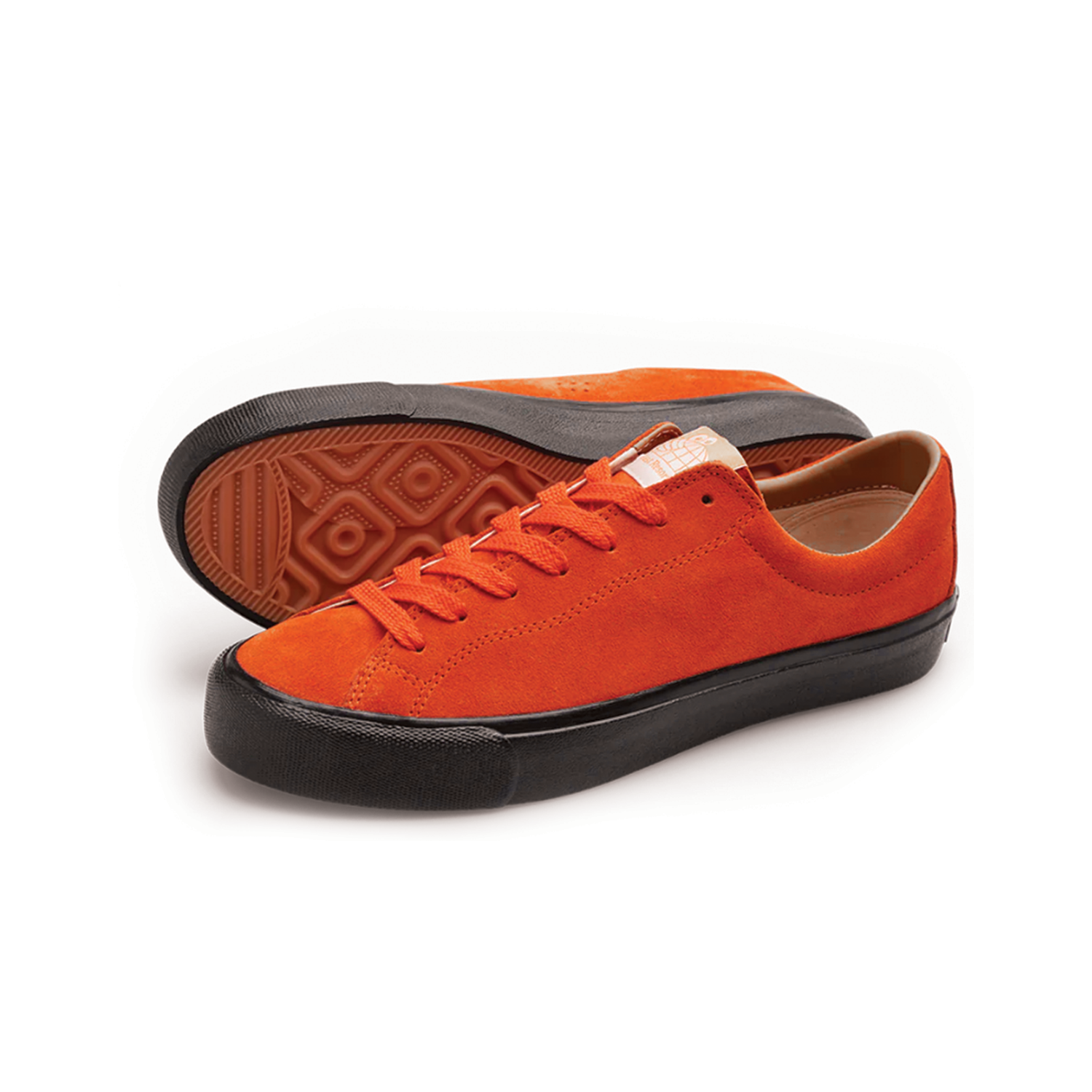 LAST RESORT AB VM003 SUEDE LOW SKATE SHOES - FLAME ORANGE/BLACK
