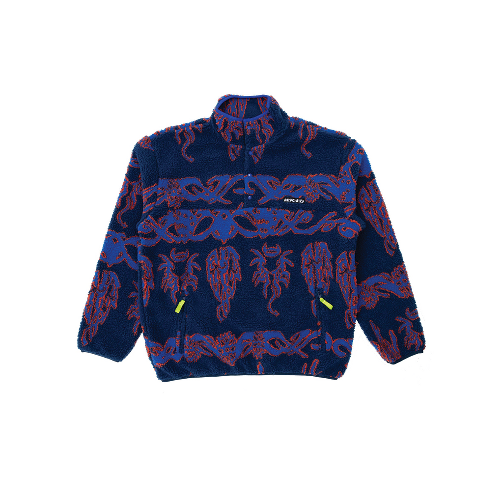 WKND SKATEBOARDS - TEMPLE FLEECE JACKET - NAVY