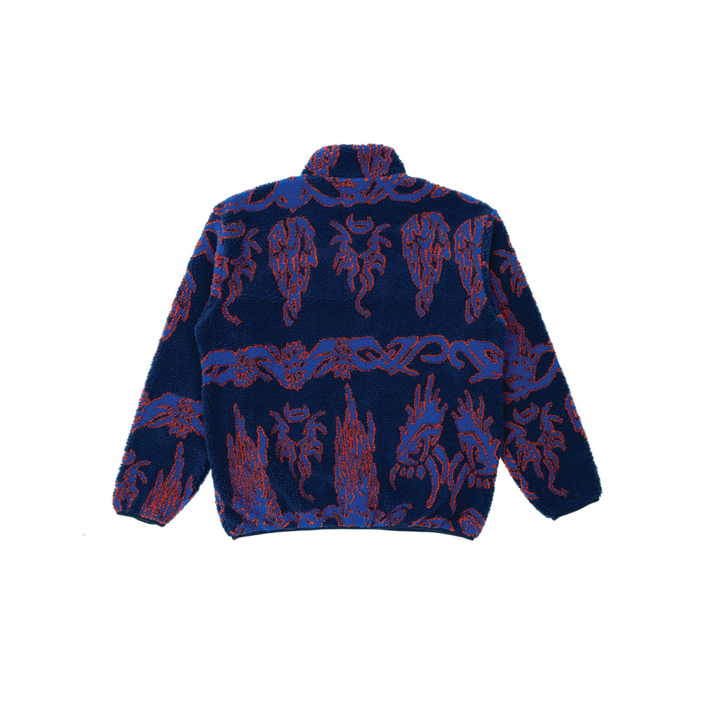WKND SKATEBOARDS - TEMPLE FLEECE JACKET - NAVY