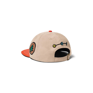 BUTTER GOODS APPLAINCES 6 PANEL CAP TAN/BURGUNDY