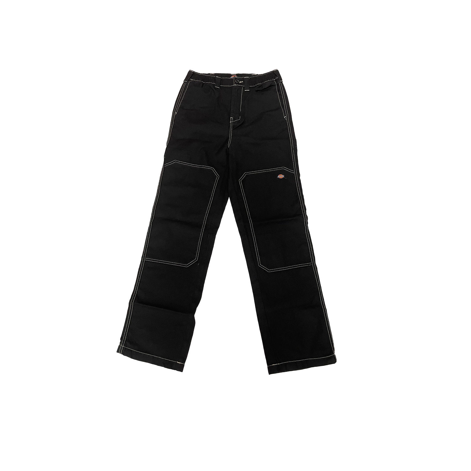 DICKIES SKATEBOARDING DOUBLE KNEE BLACK AND WHITE STITCHING