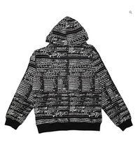 Load image into Gallery viewer, HODDLE SKATEBOARDS ALLOVER CHALKBOARD LOGO HOOD BLACK/ WHITE
