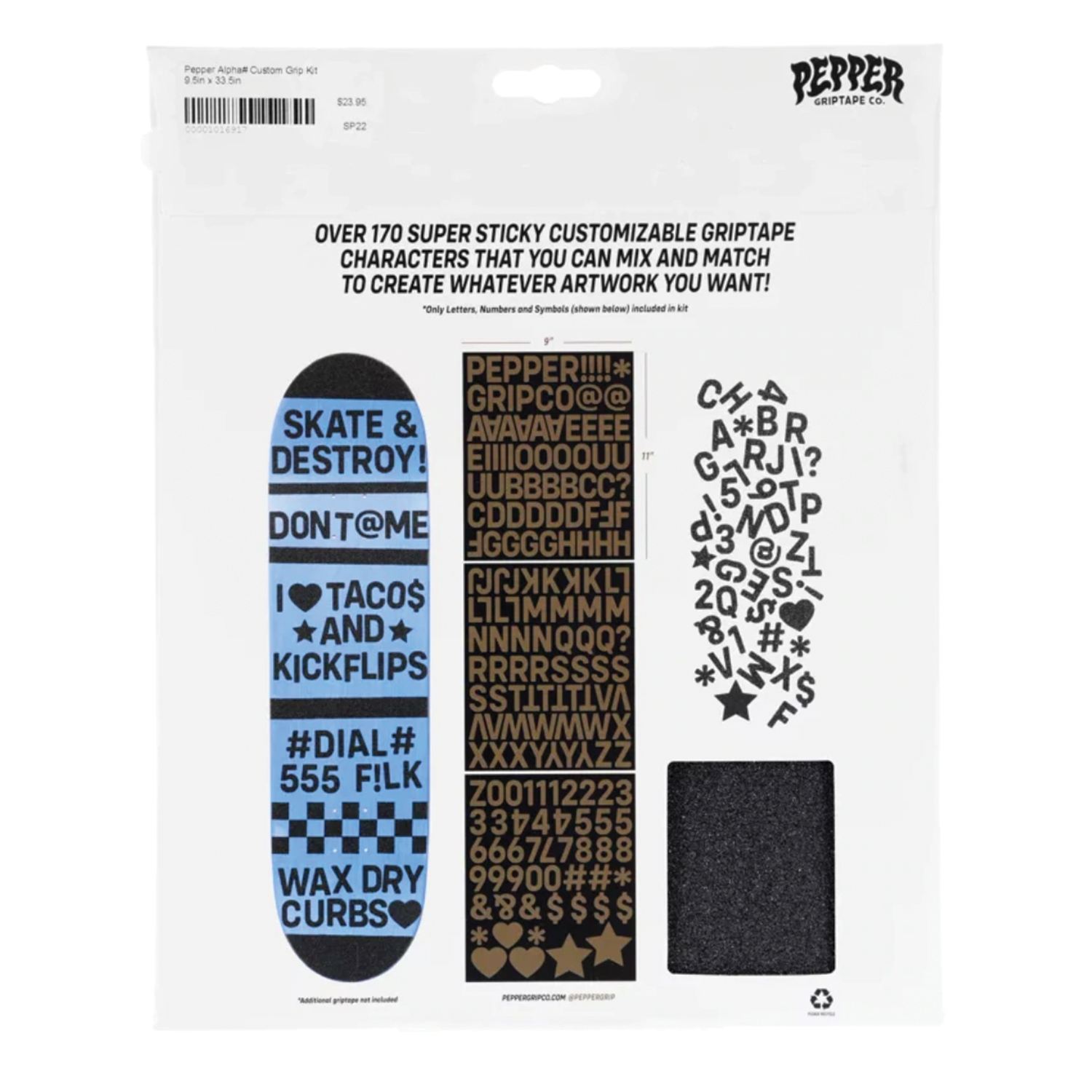 PEPPER ALPHA-NUMERIC GRIPTAPE