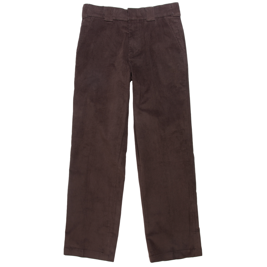DICKIES SKATEBOARDING FLAT FRONT CORDUROY PANTS - BROWN