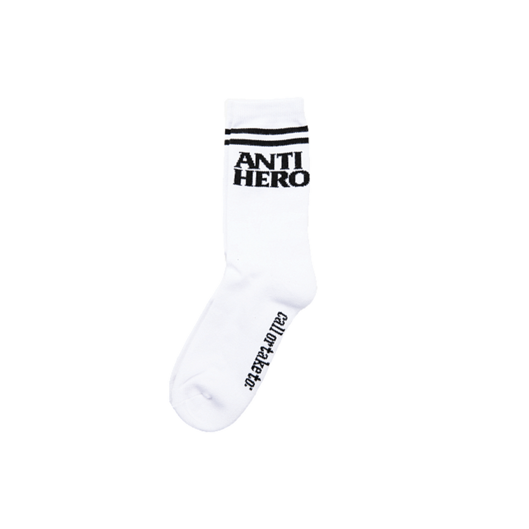 ANTI HERO SOCKS IF FOUNDS SOCKS - BLACK/ WHITE