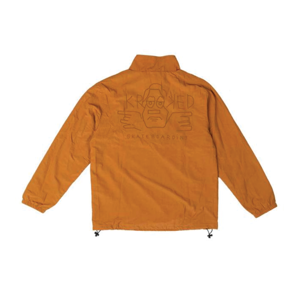 KROOKED ARKETYPE RAW CUSTOM 1/4 ZIP TRACK JACKET - BRITISH KHAKI