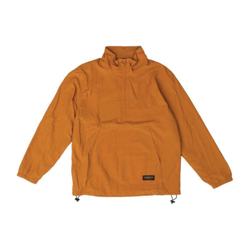 KROOKED ARKETYPE RAW CUSTOM 1/4 ZIP TRACK JACKET - BRITISH KHAKI